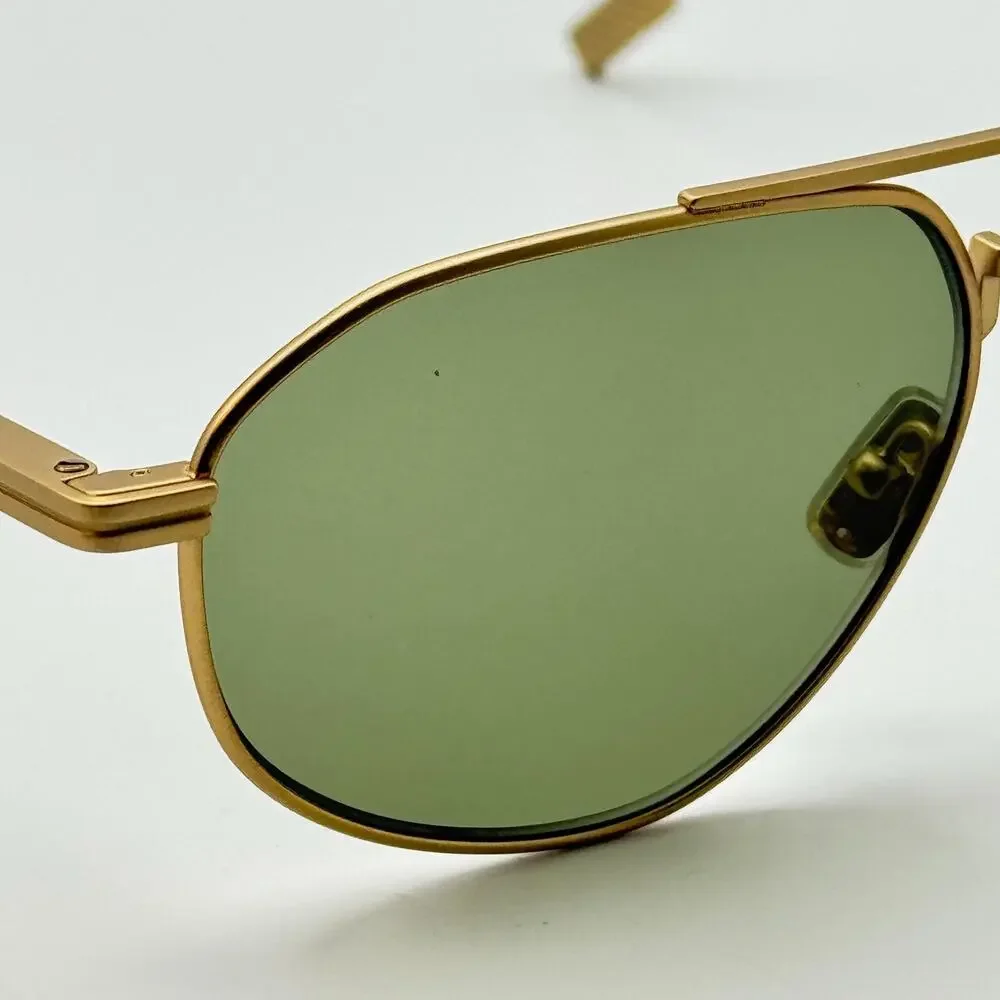 Ermenegildo Zegna Sunglasses EZ0289 35N Light Bronze Frame Green Lens 56mm New